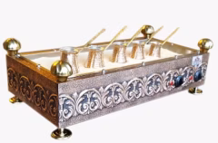 Kumda Kahve Makinası Bakır Büyük Boy 60x40x25 cm