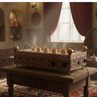 Kumda Kahve Makinası Bakır Büyük Boy 60x40x25 cm