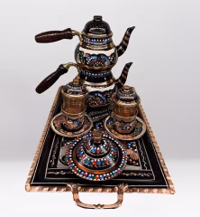 Handmade Copper Tea Set – Erzincan Engraving