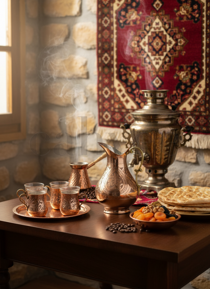 Ağır İşlemeli Bakır Sürahi 2 LT I El Yapımı Geleneksel Tasarım I Cahvee