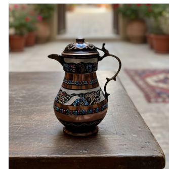Erzincan Handmade Embroidered Tinned Thick Copper Jug
